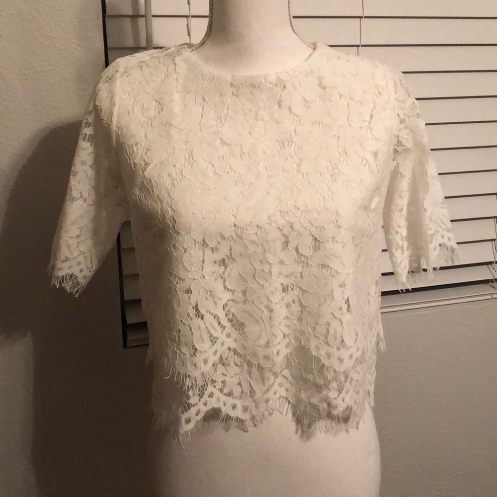 White lace top